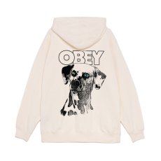 画像1: OBEY Dalmation Pullover Hoodie Unbleached / オベイ プルオーバーフーディ アンブリーチ (1)