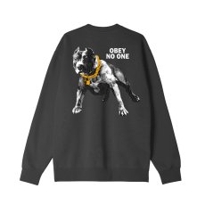 画像1: OBEY No One Crewneck Sweatshirts Black / オベイ ノー ワン クルーネックスウェット ブラック (1)