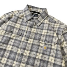 画像3: Carhartt L/S Loose Fit Heavyweight Flannel Plaid Shirts Grey / カーハート ロングスリーブ ヘビーウェイト プレイド フランネル シャツ グレー (3)