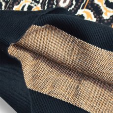 画像3: Hagerstown Cotton Paisley Sweater BlackｘBrownｘOrange  / ヘイガーズタウン コットン ペーズリー セーター ブラックｘブラウンｘオレンジ (3)