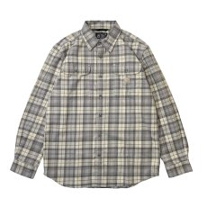 画像1: Carhartt L/S Loose Fit Heavyweight Flannel Plaid Shirts Grey / カーハート ロングスリーブ ヘビーウェイト プレイド フランネル シャツ グレー (1)