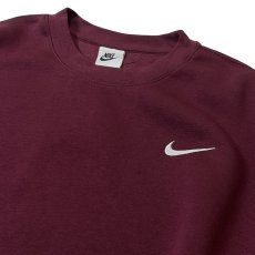 画像2: NIKE Club Fleece Crewneck Sweat Shirts Dark Maroon / ナイキ クラブ フリース クルーネック スウェット ダークマルーン (2)