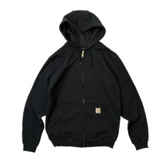 画像1: Carhartt Loose Fit Midweight Full-Zip Sweatshirts Black / カーハート ルーズフィット ミッドウェイト フルジップフーディ ブラック (1)