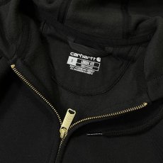 画像3: Carhartt Loose Fit Midweight Full-Zip Sweatshirts Black / カーハート ルーズフィット ミッドウェイト フルジップフーディ ブラック (3)