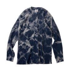 画像1: RAWDRIPｘPRO CLUB L/S Frost Bleach Heavyweight Thermal Shirts Navy / ロウドリップｘプロクラブ フロストブリーチ へビーウェイトコットン サーマル ネイビー (1)