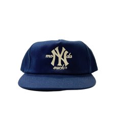 画像1: Mondaysuck 6Panel Snapback Cap Navy / マンデーサック 6パネル スナップバック ネイビー (1)