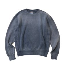 画像1: Made Blanks Varsity Crewneck Sweatshirts Vintage Distressed Navy Charcoal / メイドブランクス クルーネック スウェット ヴィンテージネイビー チャコール (1)