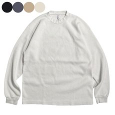 画像1: Los Angeles Apparel L/S Garment Dye Heavy Crewneck Thermal / ロサンゼルスアパレル ガーメントダイ ロングスリーブ クルーネック ヘビー サーマル  (1)