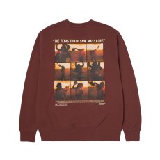 画像1: HUF x The Texas Chainsaw Massacre Unparalleled Terror Crewneck Chocolate / ハフｘテキサスチェーンソー クルーネック スウェット (1)