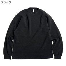 画像4: Los Angeles Apparel L/S Garment Dye Heavy Crewneck Thermal / ロサンゼルスアパレル ガーメントダイ ロングスリーブ クルーネック ヘビー サーマル  (4)