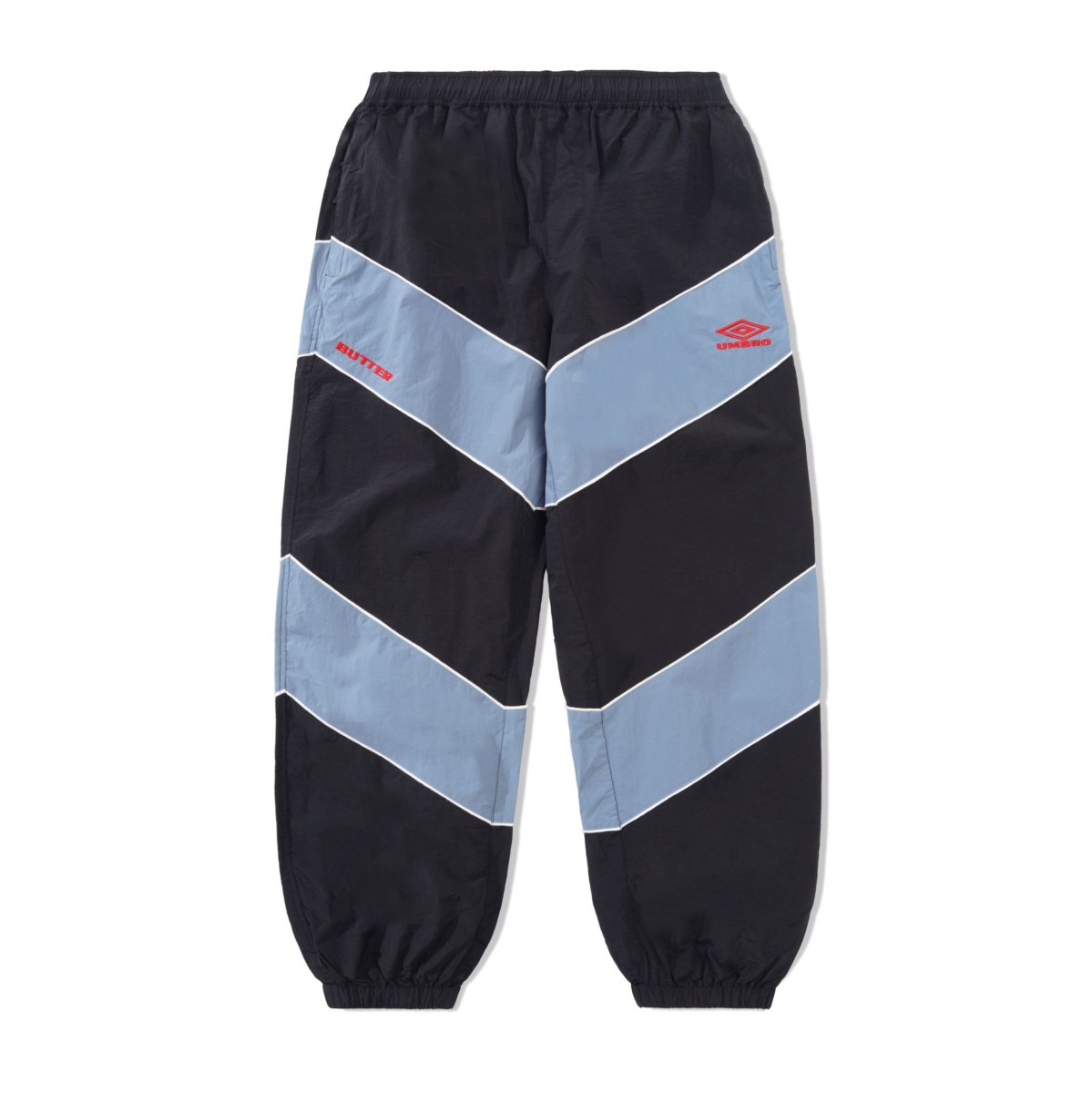 画像1: Butter GoodsｘUmbro Diamond Tracksuit Pants Black / バターグッズｘアンブロ ダイアモンド トラックスーツ パンツ ブラック (1)