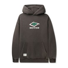 画像1: Butter GoodsｘUmbro Ball Pullover Hoodie Washed Black / バターグッズｘアンブロ ボール プルオーバーフーディ ウォッシュドブラック (1)