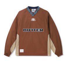 画像1: Butter GoodsｘUmbro Training Pullover Chocolate / バターグッズｘアンブロ トレーニング プルオーバー チョコレート (1)