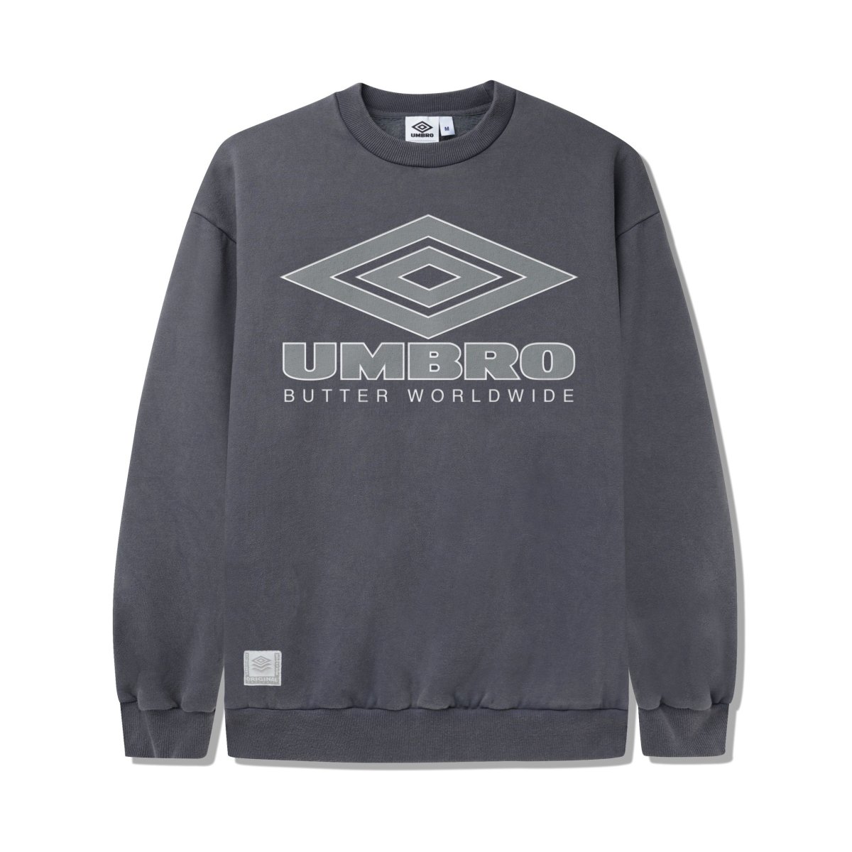 画像1: Butter GoodsｘUmbro Diamond Logo Crewneck Sweatshirts Slate / バターグッズｘアンブロ ダイアモンドロゴ クルーネック スウェット スレート (1)