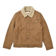 画像1: Calvin Klein Sherpa Lined Duck Canvas Jacket Brown / カルバンクライン シェルパライン ダックキャンバス ジャケット ブラウン (1)