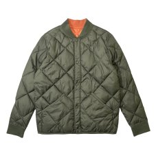 画像1: Calvin Klein Reversivle Quilting Jacket Olive/Orange / カルバンクライン リバーシブル キルティングジャケット オリーブ/オレンジ (1)