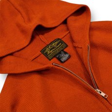 画像2: Hagerstown Double Zip Cotton Knit Hoodie Orange / ヘイガーズタウン ダブルジップ コットン ニットフーディ オレンジ (2)