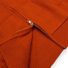 画像3: Hagerstown Double Zip Cotton Knit Hoodie Orange / ヘイガーズタウン ダブルジップ コットン ニットフーディ オレンジ (3)