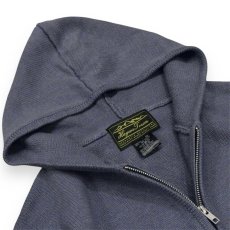 画像2: Hagerstown Double Zip Cotton Knit Hoodie Blue / ヘイガーズタウン ダブルジップ コットン ニットフーディ ブルー (2)