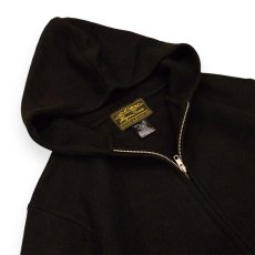 画像2: Hagerstown Double Zip Cotton Knit Hoodie Black / ヘイガーズタウン ダブルジップ コットン ニットフーディ ブラック (2)