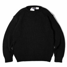 画像1: Binghamton Knitting Company Shaker Pullover Knit Sweater Black / ビンガムトン ニッティングカンパニー シェイカー プルオーバー ニット セーター ブラック (1)