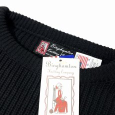 画像3: Binghamton Knitting Company Shaker Pullover Knit Sweater Black / ビンガムトン ニッティングカンパニー シェイカー プルオーバー ニット セーター ブラック (3)