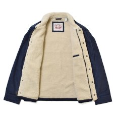 画像2: Levi's USA Corduroy Sherpa Lined Trucker Jacket Navy / リーバイス コーデュロイ シェルパ トラッカージャケット ネイビー (2)