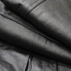 画像12: Deadstock Genuin Italian Leather Jacket Black / デッドストック イタリアン レザージャケット ブラック (12)