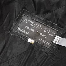 画像10: Deadstock Genuin Italian Leather Jacket Black / デッドストック イタリアン レザージャケット ブラック (10)