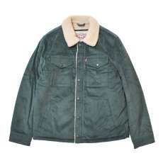 画像1: Levi's USA Corduroy Sherpa Lined Trucker Jacket Green / リーバイス コーデュロイ シェルパ トラッカージャケット グリーン (1)