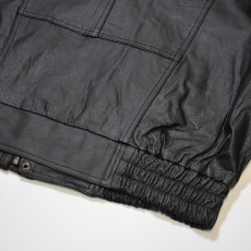 画像8: Deadstock Genuin Italian Leather Jacket Black / デッドストック イタリアン レザージャケット ブラック (8)