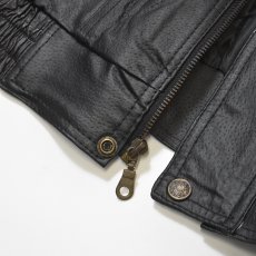 画像7: Deadstock Genuin Italian Leather Jacket Black / デッドストック イタリアン レザージャケット ブラック (7)