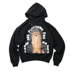 画像1: COMME des FUCKDOWN Pullover Hoodie Black / コムデファックダウン プルオーバーフーディ ブラック (1)