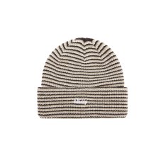 画像1: OBEY Parker Striped Beanie Gray Mixture / オベイ パーカー ストライプ ビーニー グレー (1)