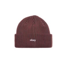 画像1: OBEY Bowery II Tone Rib Beanie Tawny Port Multi / オベイ バワリー 2トーン ビーニー タウニーポートマルチ (1)