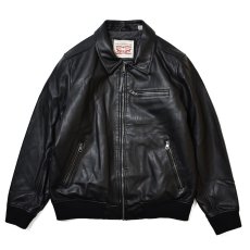 画像1: Levi's USA Leather Bomber Jacket Black / リーバイス レザー ボンバージャケット ブラック (1)