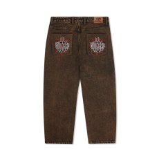 画像1: Butter Goods Spider Denim Jeans Acid Brown / バターグッズ スパイダーデニム アシッドブラウン (1)