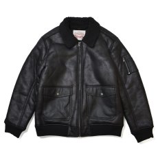 画像1: Levi's USA Faux Shearling Aviator Bomber Jacket Black / リーバイス ムートン アビエイター ボンバージャケット ブラック (1)