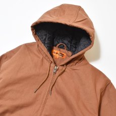 画像3: CornerStone Washed Duck Cloth Insulated Hooded Work Jacket Brown / コーナーストーン ウォッシュドダッククロス フーデッド ワークジャケット ブラウン (3)