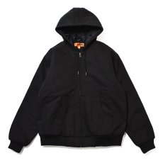 画像1: CornerStone Washed Duck Cloth Insulated Hooded Work Jacket Black / コーナーストーン ウォッシュドダッククロス フーデッド ワークジャケット ブラック (1)