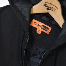 画像4: CornerStone Washed Duck Cloth Insulated Hooded Work Jacket Black / コーナーストーン ウォッシュドダッククロス フーデッド ワークジャケット ブラック (4)