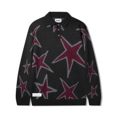 画像1: Butter Goods Star Polo Knit Sweater Black / バターグッズ スター ポロ ニット セーター ブラック (1)