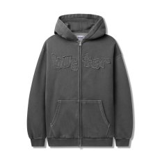 画像1: Butter Goods Mineral Wash Full Zip Hoodie Charcoal / バターグッズ ミネラルウォッシュ フルジップ フーディ チャコール (1)