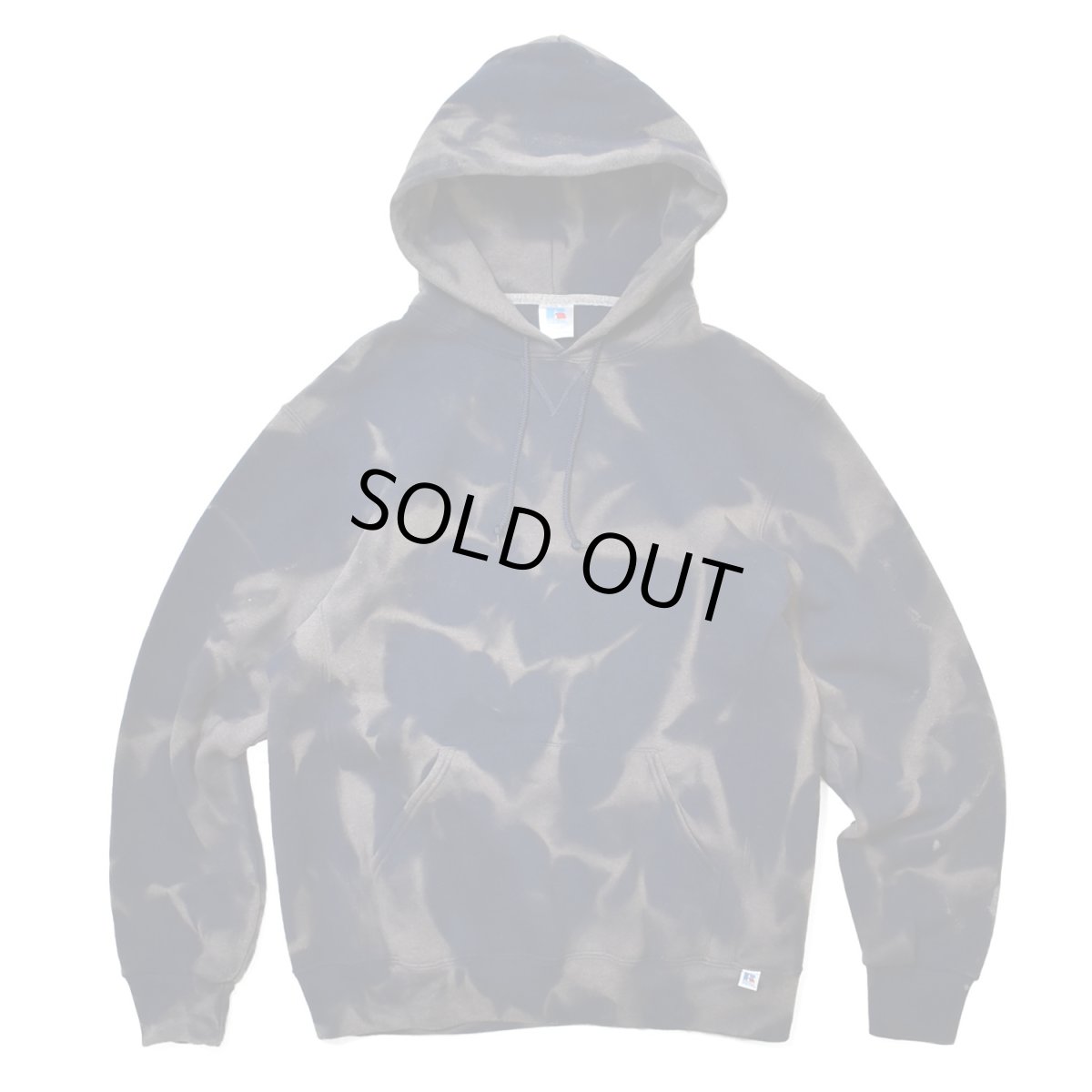 画像1: RAWDRIPｘGOOWS Russell Athletic USA Custom Tiedye Fleece Hoodie - Navy (1)