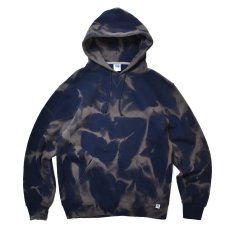 画像1: RAWDRIPｘGOOWS Russell Athletic USA Custom Tiedye Fleece Hoodie - Navy (1)