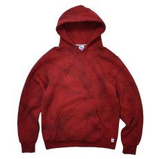 画像1: RAWDRIPｘGOOWS Russell Athletic USA Custom Tiedye Fleece Hoodie - Cardinal (1)