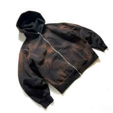 画像3: RAWDRIP Custom Los Angeles Apparel 14oz Heavy Fleece Full Zip Hoodie - Sunfade Black (3)