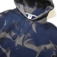 画像2: RAWDRIPｘGOOWS Russell Athletic USA Custom Tiedye Fleece Hoodie - Navy (2)