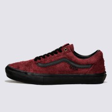 画像1: Vans Skate Old Skool Hairy Suede Black x Burgundy (1)