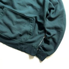 画像6: NIKE Custom Damage Over-Dye Hoodie - Ripe Green/Navy Logo (6)